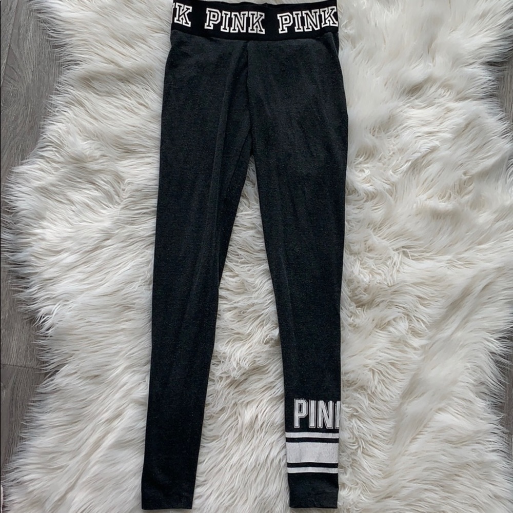 XS Dark Grey VS PINK Yoga leggings